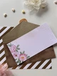 Коричневий конверт під гроші з сургучним відтиском with love та листівкою - зображення 2