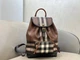 Женский рюкзак Burberry Check Dark Birch Brown коричневого цвета артикул 27650 - изображение 1