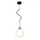Світильник MSK Electric Luna підвісний з круглим плафоном кулею 150 mm під лампу Е27 PL 9015 BK - зображення 2