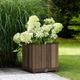 Горшок для растений Keter Deco square planter Walnut, коричневый - изображение 3
