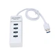Концентратор USB HUB хаб 3.0 Dellta 303 на 4 порта White - изображение 1