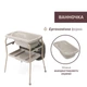 Столик для пеленания с ванночкой Chicco Soft Bubble Armonia темно‑бежевый (87186.61) - изображение 4