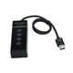 Концентратор USB HUB хаб 3.0 Dellta 303 на 4 порта Black - изображение 1