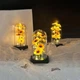 Декоративный интерьерный подарочный LED ночник Вечный цветок Подсолнечник в прозрачном куполе для декора - изображение 5