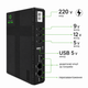 Джерело безперебійного живлення для роутера Mini UPS DC1036P 12000 mAh 36 Вт, 5V/9V/12V, ДБЖ для Wi-Fi роутера, GPON, ONU, IP-камер - зображення 6