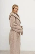 Женское двустороннее пальто с капюшоном и поясом ALBERTO BINI MKALB202-351 - 44/46, Бежевий - изображение 6