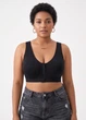Женский топ на молнии со съемными чашками и удобной посадкой большие размеры 2XL черный (M70198RK) - изображение 1