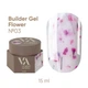 Гель с сухоцветами VALERI Builder Gel Flower 03, розовый, 15 мл - изображение 1