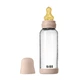 Скляна дитяча пляшечка BIBS Baby Glass Bottle повний комплект Blush - 240 ml + Чохол в подарунок - изображение 2