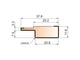 Финишная планка рейка МДФ Super Profil Цемент Белый 37,8×2800×11,6 мм SP010550-31 - изображение 2