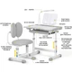 Комплект меблів Evo-Kids (стіл+стілець+полиця+лампа) BD-20 G - зображення 3