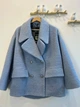 Женское демисезонное полупальто oversize со съемным жилетом ALBERTO BINI MKALB201-90/3-4-10 - 40/42, Блакитний - изображение 2