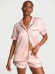 Сатинова піжама Victoria’s Secret Glazed Satin Short Pajama Set M Рожева В Полоску - зображення 2