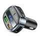 FM-модулятор Hoco E70 трансмиттер для авто (USB + Type-C) с функцией быстрой зарядки Черный (E70) - изображение 2