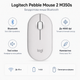 Миша бездротова Logitech Pebble Mouse 2 M350s Bluetooth 4000 dpi White (910-007013) - зображення 1