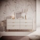 Комод Perfect Home Ланте/Lante с 6 ящиками и золотыми ножками 6S/163 Бежевый (52846) - изображение 3