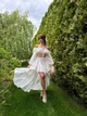 Жіночий костюм із прошви KATE (ліф-топ+асиметрична спідниця) Milirud 42 Молочний (665-23-ONESIZE) - зображення 2