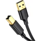Кабель UGREEN US135 USB 2.0 AM to BM Print Cable 1m (Black) - изображение 1