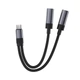 Аудіокабель ACEFAST J14 USB-C 2-in-1 charging audio adapter Black - изображение 5