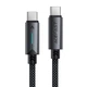 Кабель ACEFAST C19-03, Type-C to Type-C, 60W, 1.2m, Nylon Braid, Aluminum Alloy connectors, Black - изображение 1