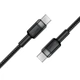 Кабель ACEFAST C22-03, Type-C to Type-C, 60W, 3A, 1.2m, Nylon Braid, Aluminum Alloy + TPE connectors, Black - изображение 5