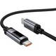 Дата кабель Hoco U148 Lord with display Type-C to Type-C 240W (1.2m) Black - зображення 3