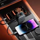 Автомобильное зарядное устройство HOCO Z67A Triunfar 60W с кабелями Type-C/Lightning и дисплеем (1USB + 1Type-C) Black - изображение 3