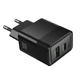 Сетевое зарядное устройство HOCO Lounge CS112A 30W (1USB + 1Type-C) Black - изображение 3