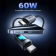 Кабель ACEFAST C21-03 Fantasy Color USB-C to USB-C 60W 3A 1.2m Black / Grey - изображение 6