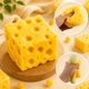 Іграшка-антистрес Сквіш Сир з дірочками Cheese Squishy Ароматизована м'ялка-тягнучка з ефектом повільного відновлення форми для дітей і дорослих, жовта - зображення 2