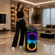 Портативная Bluetooth колонка ZXX 80 Вт 2×8" для караоке с микрофоном TWS FM USB TF аккумулятор Черная (58O8) - изображение 4
