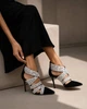 Туфлі жіночі Balmain Couture Ribbon-Print Pumps 38 чорно - білі - изображение 1