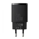 Сетевое зарядное устройство Baseus Compact 20W (1C1A) с быстрой зарядкой PD QC3.0, Черный - изображение 2