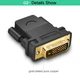 Перехідник UGREEN 20124 Двоспрямований адаптер DVI-D 24+1 (Male) — HDMI (Female) Black (UGR-20124) для монітора та ПК - зображення 5