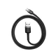 Кабель для быстрой зарядки Baseus Cafule Cable USB for Type-C 3A 1м Серо-Черный (CATKLF-BG1) - зображення 2