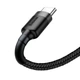 Кабель для быстрой зарядки Baseus Cafule Cable USB for Type-C 3A 1м Серо-Черный (CATKLF-BG1) - зображення 4