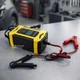Зарядний пристрій для автомобільного акумулятора 12V 6A, автоматична імпульсна зарядка з функцією відновлення Pulse Repair та LCD-дисплеєм для свинцево-кислотних АКБ 4-100Ah, PBC-50-Yellow - зображення 1