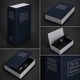 Декоративная книга-сейф BookSafe с ключевым замком для хранения документов 180×115×55 мм Темно-синий - изображение 8