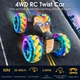 Машинка перевертыш на радиоуправлении с сенсорным браслетом Stunt Car и пультом, подсветка и звуковые эффекты Желтый (i7-160623) - изображение 4