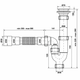 Сифон Kronoplast 1 1/2"*40 с резьбовым выпуском прямоточный с ревизией и гофротрубой 40*40/50 мм SK14010043 - изображение 5