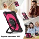 Протиударний захисний чохол SARM Cover для Apple iPad 11 (А16) 2025 з поворотною підставкою 360°, ремінцем та тримачем для Apple Pencil Black/Rose - зображення 5