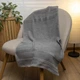 Полотенце банное махровое с велюровым бордюром GM Textile 100х150см 500г/м2 (Серый) - изображение 2