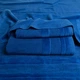 Полотенце банное махровое с велюровым бордюром GM Textile 100х150см 500г/м2 (Синий) - изображение 3