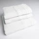 Набор махровых полотенец с велюровым бордюром 3шт GM Textile 50х90см, 50х90см, 70х140см 500г/м2 (Белый) - изображение 1