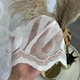 Жаккардовый Турецкий тюль "Вензель" белый 400х270, тесьма - изображение 2