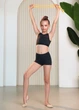 Короткі шорти для танців та гімнастики MINA JUNIOR нейлон, чорний, 146см - зображення 2