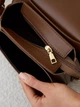 Женская классическая сумка 8575 кросс-боди коричневая - изображение 4