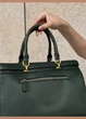Женская сумка 089 Guess с двумя ручками зеленая - изображение 5