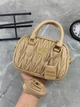 Женская сумка кросс-боди Miu miu 18119 бежевая - изображение 2