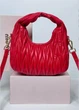 Женская сумка багет Miu miu 18121 красная - изображение 5